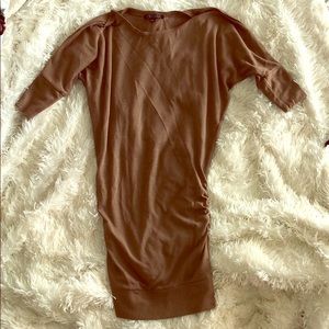 Brown sweater dress